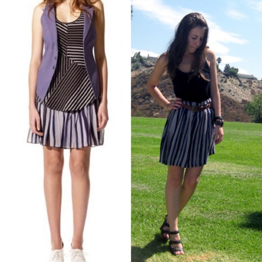 Target Collab Striped Richard Chai X Mini Skirt